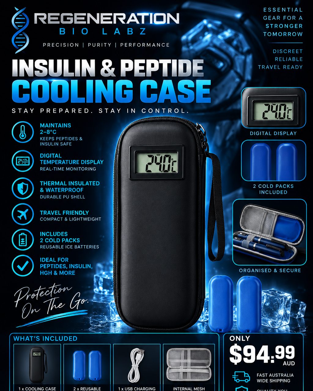 Insulin & Peptide Cooling Case